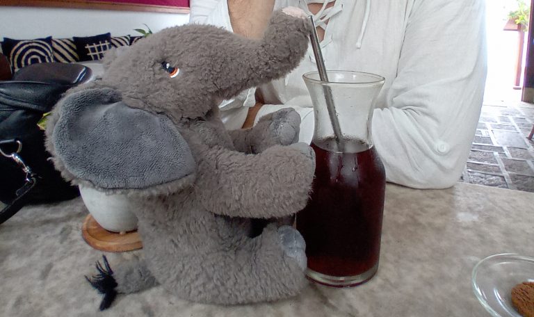 Manu and iced coffee