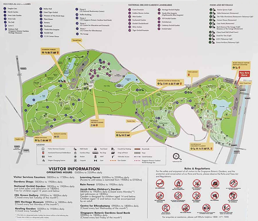 singapore botanic gardens map