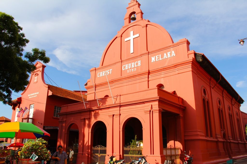 Christ Church, Malacca, is an 18th-century Dutch-built Anglican church. Malacca.